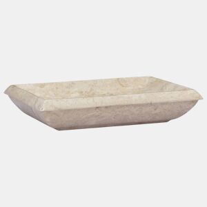 Lavatório - Lavabo - Pia de banheiro 50x35x10 cm mármore cor creme