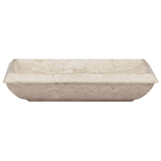 Lavatório - Lavabo - Pia de banheiro 50x35x10 cm mármore cor creme