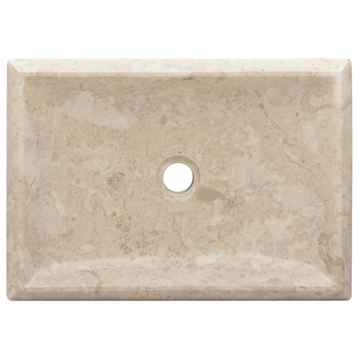 Lavatório - Lavabo - Pia de banheiro 50x35x10 cm mármore cor creme