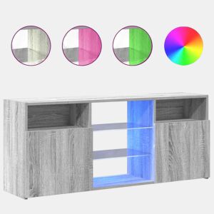 Móvel de TV - Modulo de TV - Armário de TV com luzes LED 120x30x50 cm sonoma cinzento