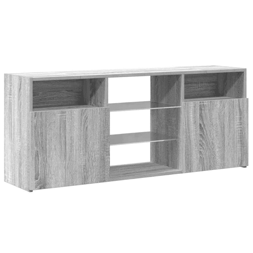 Móvel de TV - Modulo de TV - Armário de TV com luzes LED 120x30x50 cm sonoma cinzento
