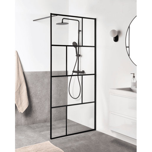 Painel de duche TAPAJOS 900 x 1950 mm Preto
