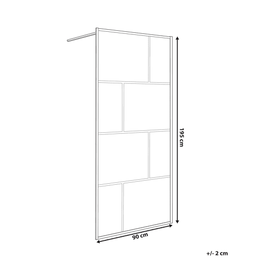 Painel de duche TAPAJOS 900 x 1950 mm Preto