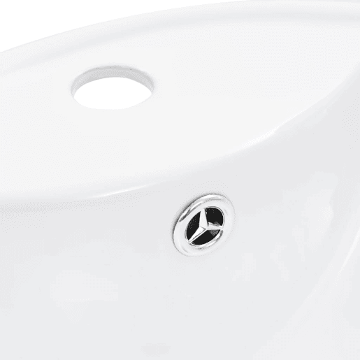 Lavatório - Lavabo - Pia de banheiro com extravasamento 46,5x18 cm cerâmica branco