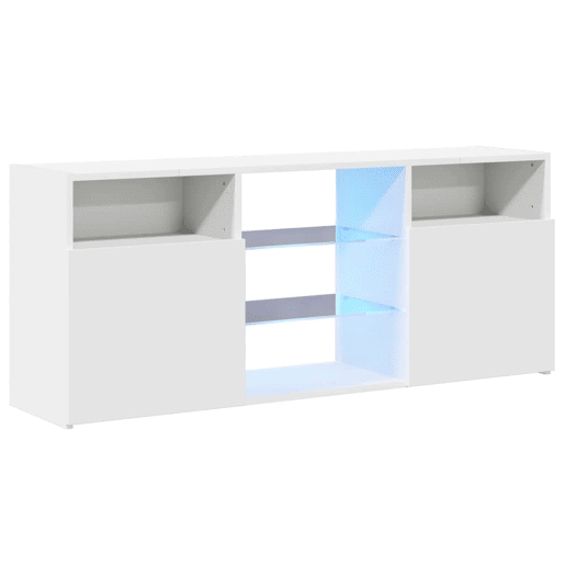 Móvel de TV - Modulo de TV - Armário de TV com luzes LED 120x30x50 cm branco