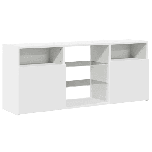 Móvel de TV - Modulo de TV - Armário de TV com luzes LED 120x30x50 cm branco