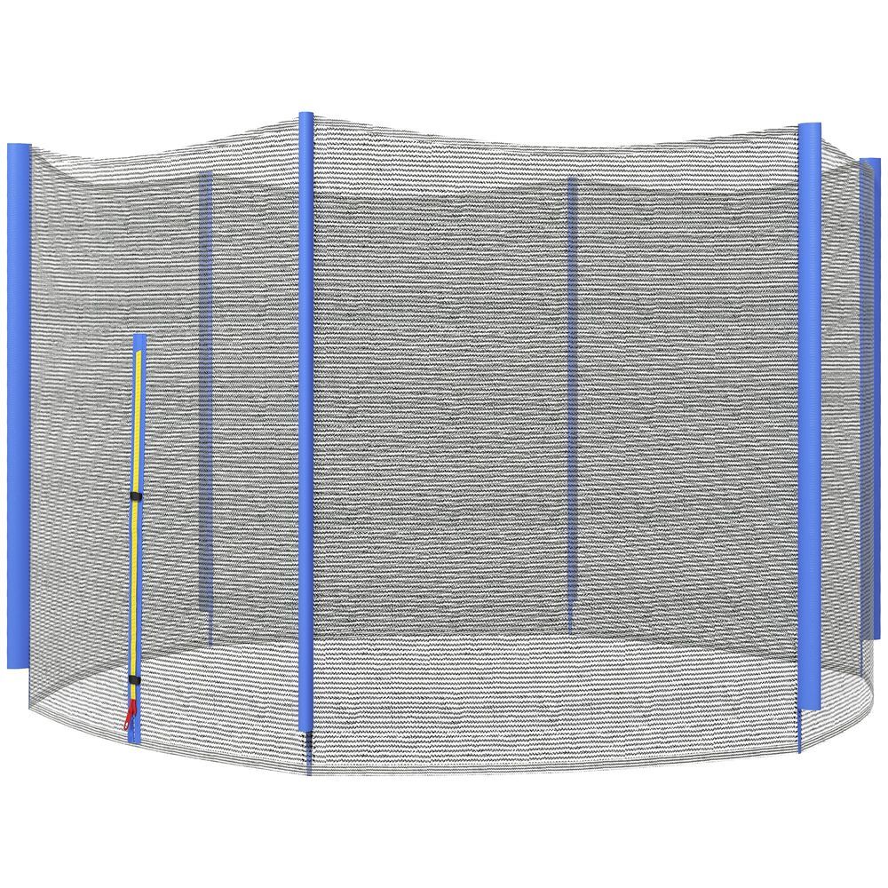 Sportnow red de seguridad para cama elástica ø244 cm red de trampolín redondo para exterior protectora para cama elástica de 6 postes rectos azul