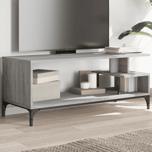Móvel de TV - Modulo de TV - Armário de TV derivados madeiraaço revestido pó cinzento sonoma