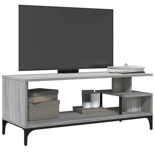 Móvel de TV - Modulo de TV - Armário de TV derivados madeiraaço revestido pó cinzento sonoma