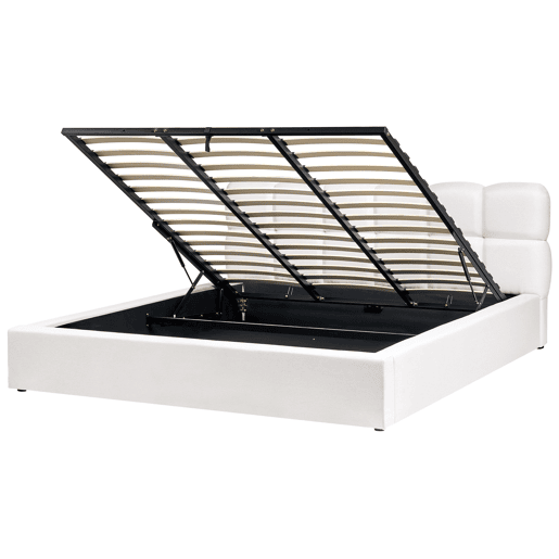 Cama baú Tecido BASTON 180 x 200 cm Branco creme