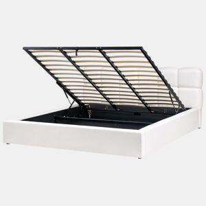 Cama baú Tecido BASTON 180 x 200 cm Branco creme