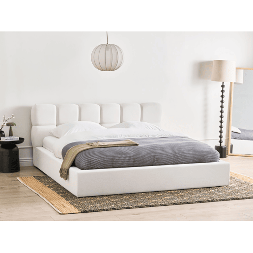 Cama baú Tecido BASTON 180 x 200 cm Branco creme