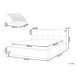 Beliani Cama con almacenaje Poliéster BASTON 212x227 Beliani Cama con almacenaje Poliéster BASTON 212x227 Crema
