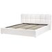 Beliani Cama con almacenaje Poliéster BASTON 212x227 Beliani Cama con almacenaje Poliéster BASTON 212x227 Crema