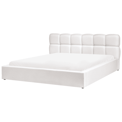 Cama baú Tecido BASTON 180 x 200 cm Branco creme