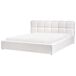 Beliani Cama con almacenaje Poliéster BASTON 212x227 Beliani Cama con almacenaje Poliéster BASTON 212x227 Crema