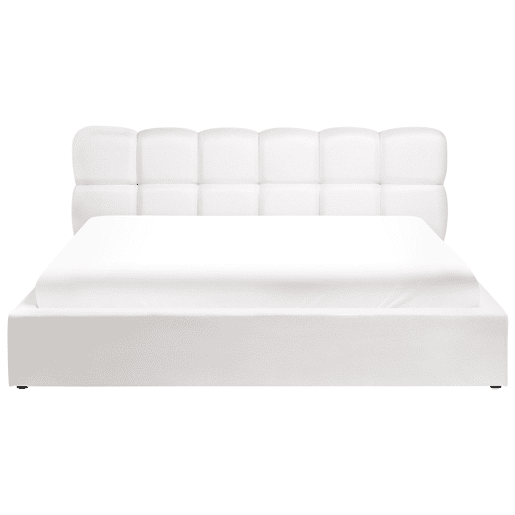 Cama baú Tecido BASTON 180 x 200 cm Branco creme