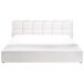 Beliani Cama con almacenaje Poliéster BASTON 212x227 Beliani Cama con almacenaje Poliéster BASTON 212x227 Crema