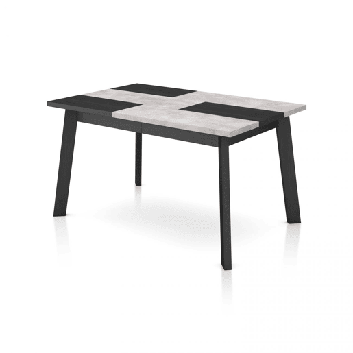 Mesa de jantar Naira 140 Negro Cemento Negro 141 x 74 x 90 cm