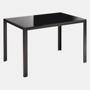 Mesa de jantar LAVOS Preto 80 cm 120 cm Metal