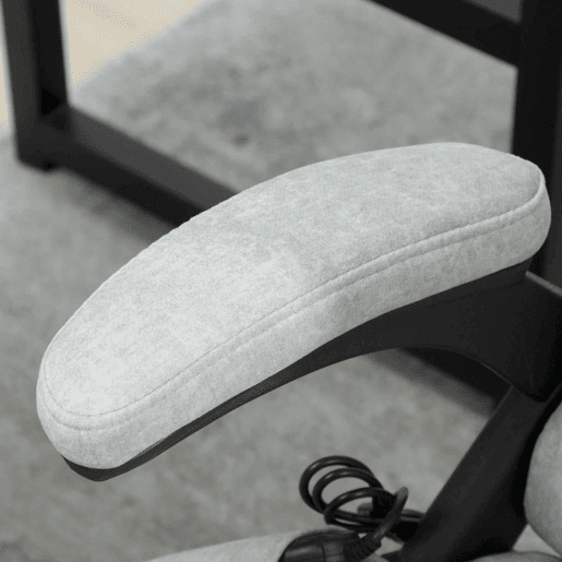 Vinsetto Cadeira de Massagem com 6 Pontos de Massagem Cadeira de Escritório Reclinável até 125° com Função de Aquecimento Altura Ajustável e Rodas para Estúdio 65x71x110-120 cm Cinza