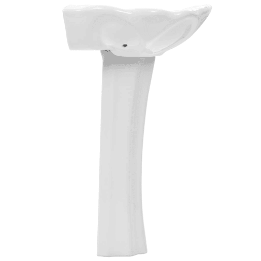 Lavatório - Lavabo - Pia de banheiro com coluna cerâmica branco 580x510x200 mm