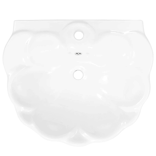 Lavatório - Lavabo - Pia de banheiro com coluna cerâmica branco 580x510x200 mm