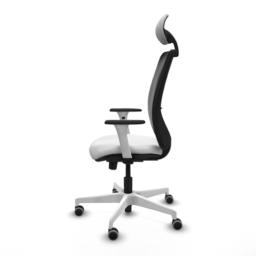 Cadeira de escritório com apoio para a cabeça Zulema Piqueras y Crespo 1B026G1 Branco
