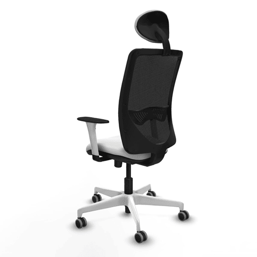 Cadeira de escritório com apoio para a cabeça Zulema Piqueras y Crespo 1B026G1 Branco