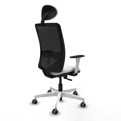 Cadeira de escritório com apoio para a cabeça Zulema Piqueras y Crespo 1B026G1 Branco