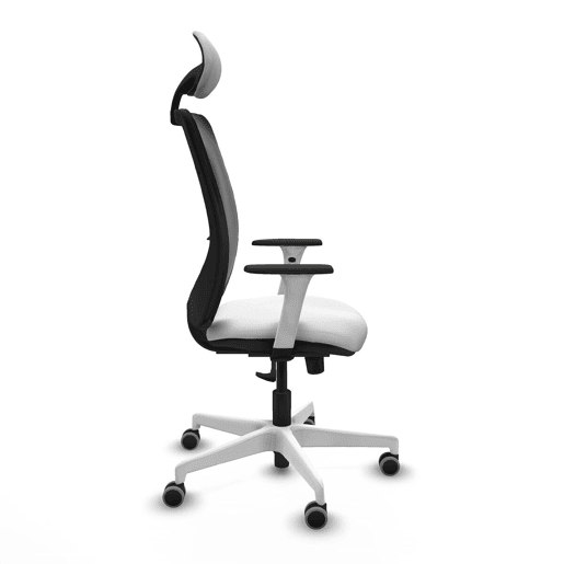 Cadeira de escritório com apoio para a cabeça Zulema Piqueras y Crespo 1B026G1 Branco