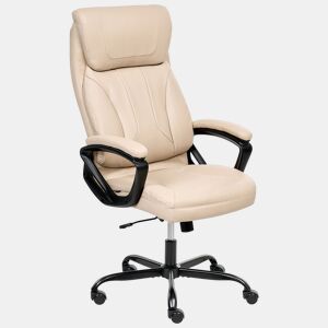 Cadeira executiva PROUD Pele sintética Creme