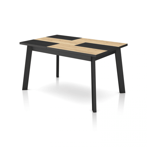 Mesa de jantar Naira 140 Negro Roble Negro 141 x 74 x 90 cm