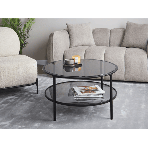 Mesa de centro TELLAKA Vidro de segurança (temperado) Preto