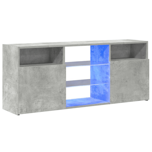 Móvel de TV - Modulo de TV - Armário de TV com luzes LED 120x30x50 cm cinzento cimento