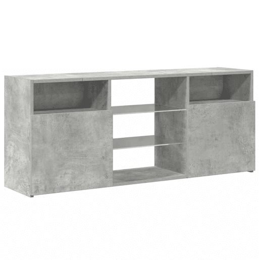 Móvel de TV - Modulo de TV - Armário de TV com luzes LED 120x30x50 cm cinzento cimento