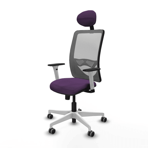 Cadeira de escritório com apoio para a cabeça Zulema Piqueras y Crespo 1B026G1 Roxo