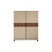 Aparador alto piel y acero pulido 120 Aparador alto piel y acero pulido 120 Beige