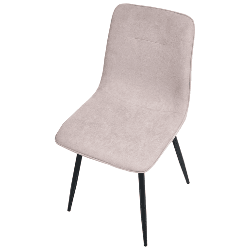 Conjunto de 4 cadeiras de jantar TUSCOLA Tecido Creme