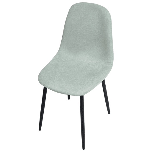 Conjunto de 4 cadeiras de jantar CRANDALL Tecido Verde claro