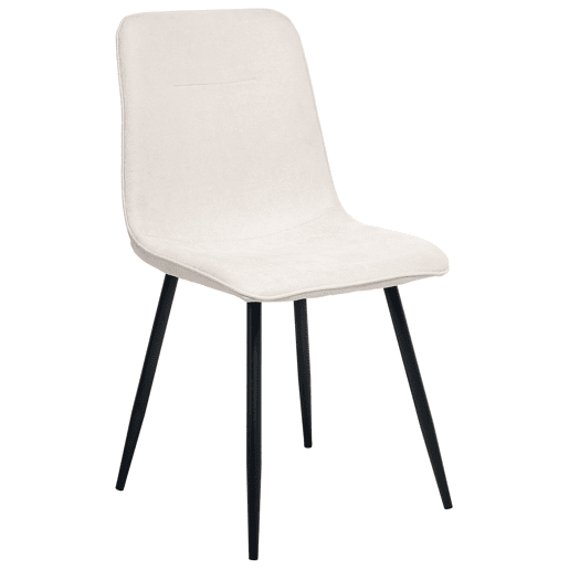 Conjunto de 4 cadeiras de jantar TUSCOLA Tecido Creme claro