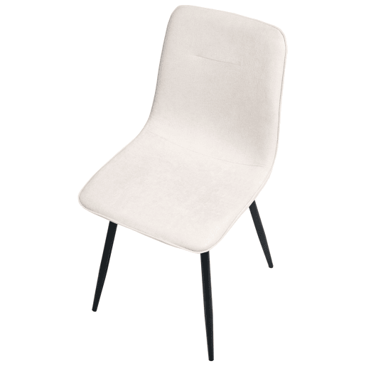 Conjunto de 4 cadeiras de jantar TUSCOLA Tecido Creme claro