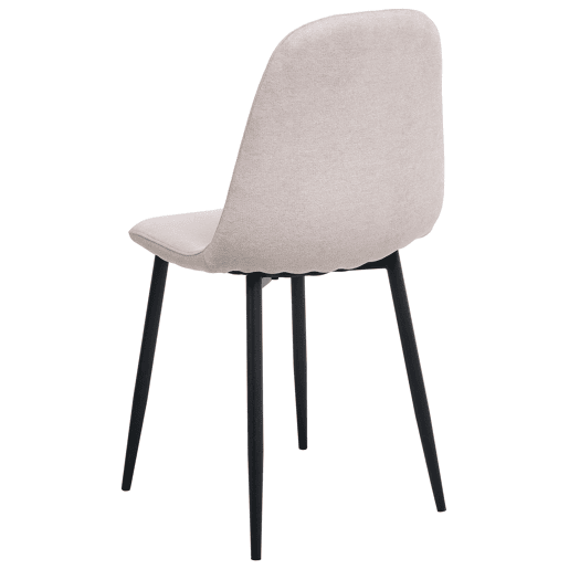 Conjunto de 4 cadeiras de jantar CRANDALL Tecido Creme