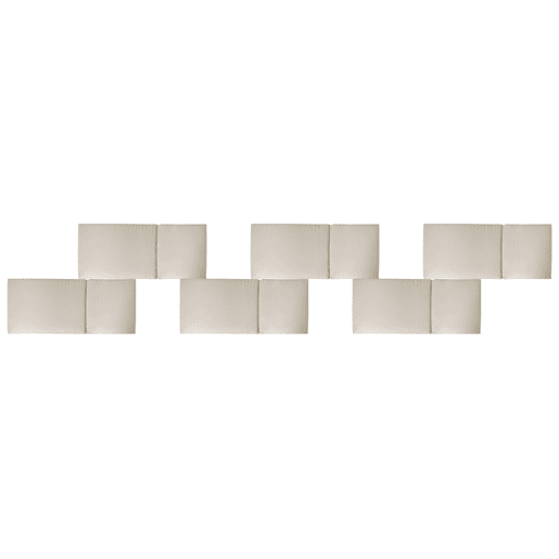 Conjunto de 6 almofadas de encosto JAVAAMANTEA PREMIUM 50 x 70 cm Taupe