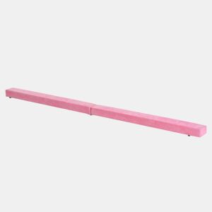 HOMCOM Barra de EquilÃbrio Ginástica Dobrável 210 cm Barra de Ginástica ArtÃstica Viga de EquilÃbrio para Crianças Iniciantes e Ginastas Profissionais para Treino em Casa 210x10x6,5 cm Rosa