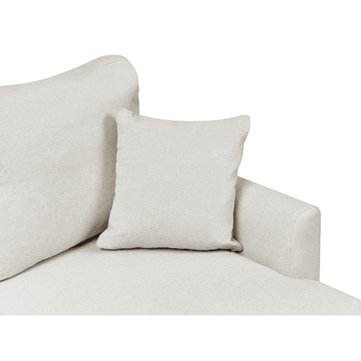 Sofá-cama de canto NASSJO Linho sintético Creme claro 3 lugares à esquerda