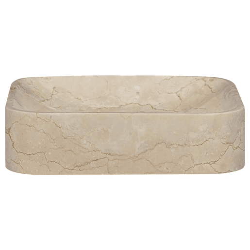 Lavatório - Lavabo - Pia de banheiro 40x40x10 cm mármore cor creme