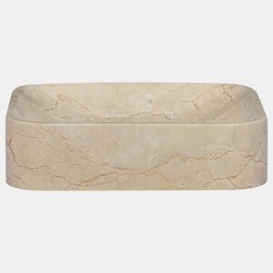 Lavatório - Lavabo - Pia de banheiro 40x40x10 cm mármore cor creme