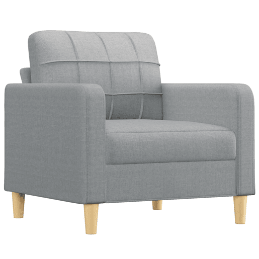 vidaXL 3 pcs conjunto de sofás com almofadas tecido cinzento-claro vidaXL 3 pcs conjunto de sofás com almofadas tecido cinzento-claro