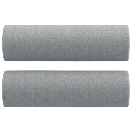 vidaXL 3 pcs conjunto de sofás com almofadas tecido cinzento-claro vidaXL 3 pcs conjunto de sofás com almofadas tecido cinzento-claro